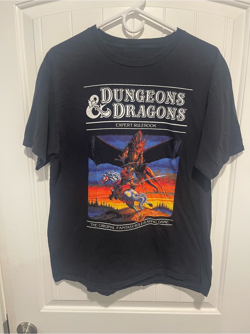 Dungeons & Dragons Expert Rulebook Dragon Graphic Tee Black Fantasy Rpg Gamer